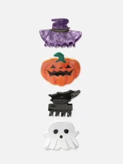 Halloween Alle|Haarschmuck|Primark Halloween-Haarspangen, 4er-Pack Schwarz