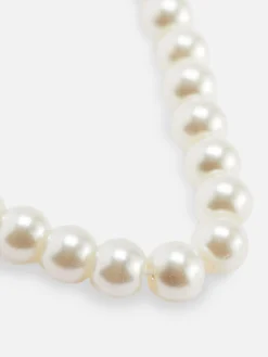 Schmuck|Primark Halskette Mit Kunstperlen Gelb