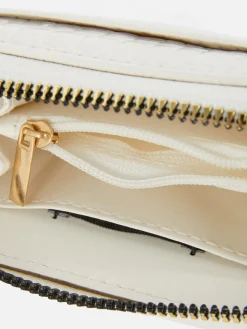 Taschen Und Portemonnaies|Primark Handtasche In Kroko-Optik Mit Reißverschluss Ecrufarben