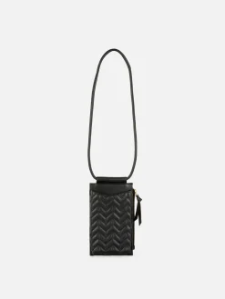 Taschen Und Portemonnaies|Primark Handytasche Mit Reißverschluss Und Chevron-Muster Schwarz
