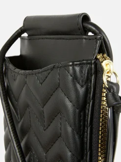 Taschen Und Portemonnaies|Primark Handytasche Mit Reißverschluss Und Chevron-Muster Schwarz