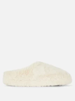 Hausschuhe|Primark Hausschuhe Aus Kunstfell Beige