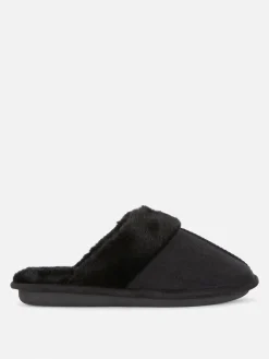 Loungewear|Hausschuhe|Primark Hausschuhe In Wildleder-Optik Schwarz