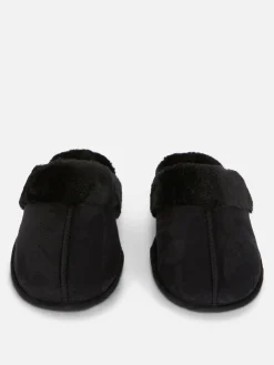 Loungewear|Hausschuhe|Primark Hausschuhe In Wildleder-Optik Schwarz
