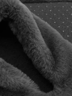 Socken|Primark Haussocken Aus Kunstfell Anthrazitfarben