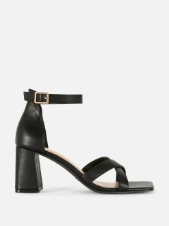 Heels|Primark Heels Mit überkreuztem Riemchen, Weite Passform Schwarz