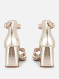 Heels|Primark Heels Mit überkreuztem Riemchen, Weite Passform Gold