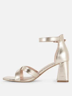 Heels|Primark Heels Mit überkreuztem Riemchen, Weite Passform Gold