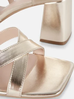 Heels|Primark Heels Mit überkreuztem Riemchen, Weite Passform Gold