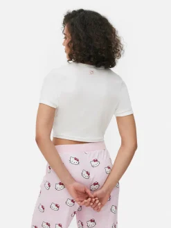 Schlafanzugoberteile|Primark „Hello Kitty“ Baby Tee Schlafanzug-Oberteil Weiß