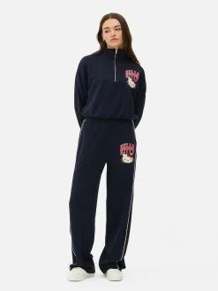 Jogginghosen|Primark „Hello Kitty“ Jogginghose Mit Geradem Bein Und Seitenstreifen Marineblau