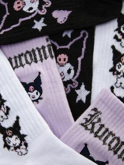 Socken|Primark „Hello Kitty Kuromi“ Crew-Socken, 2er-Pack Violett