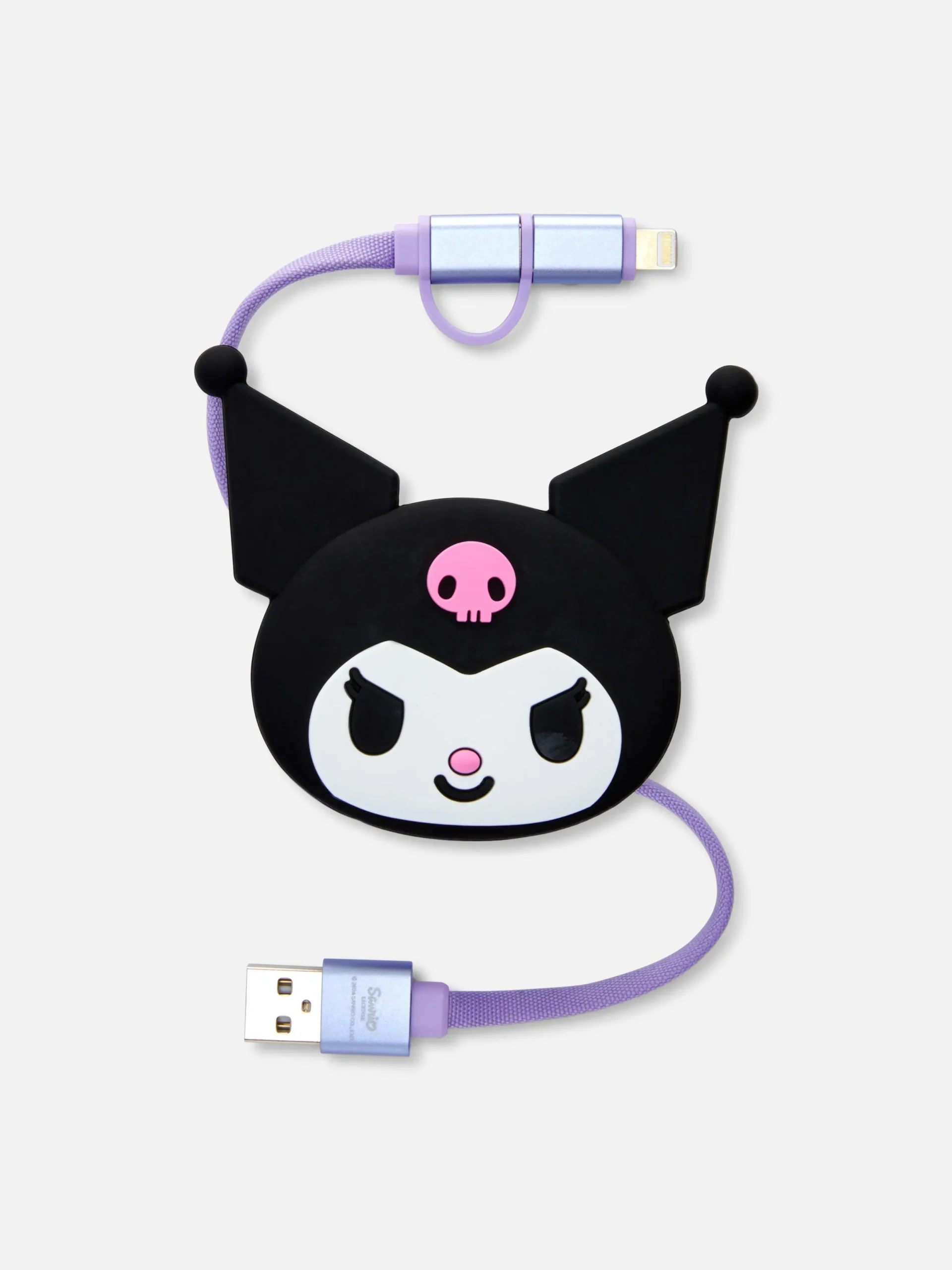 Ladegeräte|Primark „Hello Kitty Kuromi“ Einziehbares Ladegerät Schwarz