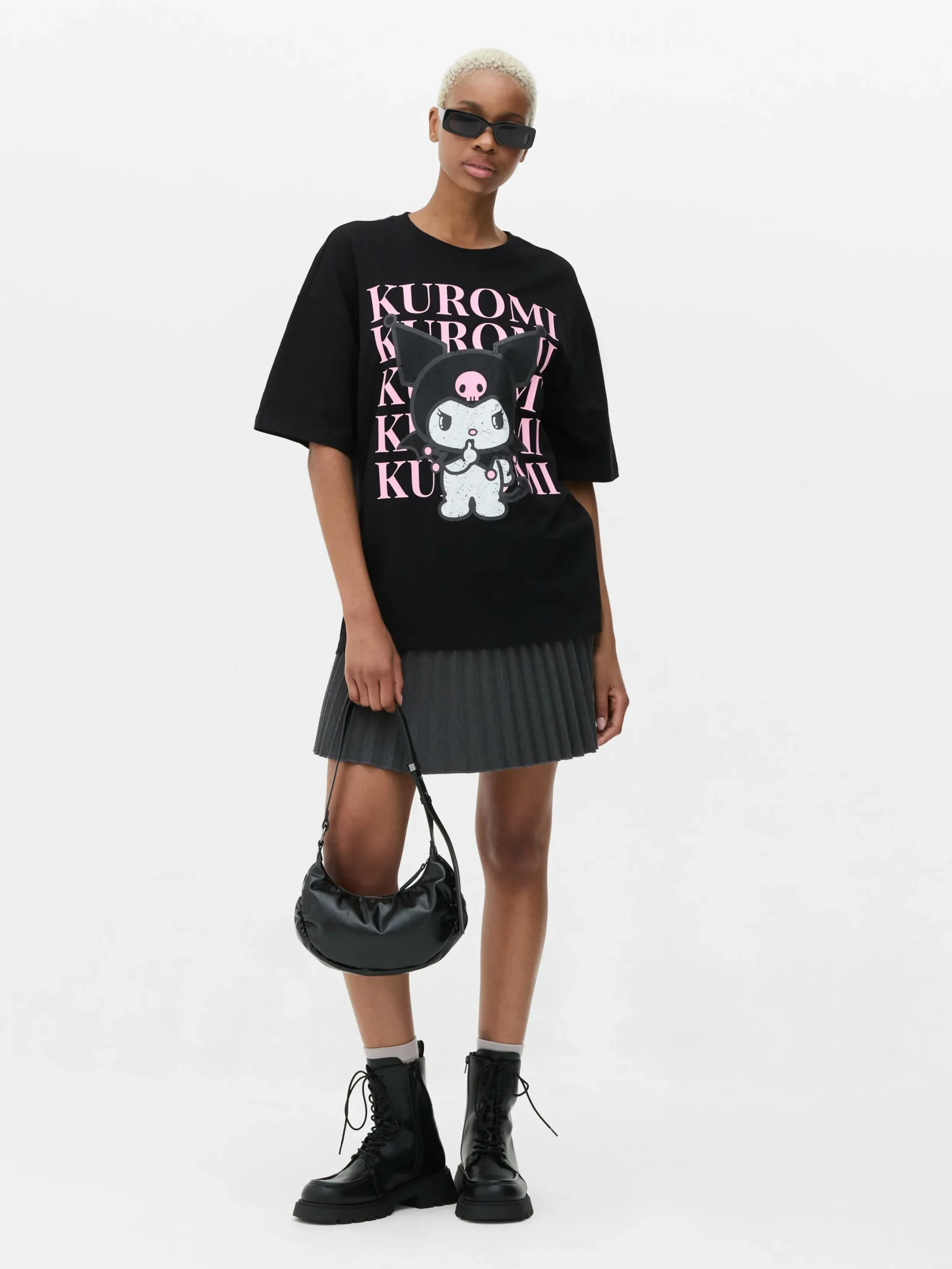 Tops Und T-Shirts|Primark „Hello Kitty Kuromi“ T-Shirt Im Oversized-Look Schwarz