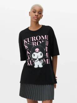 Tops Und T-Shirts|Primark „Hello Kitty Kuromi“ T-Shirt Im Oversized-Look Schwarz