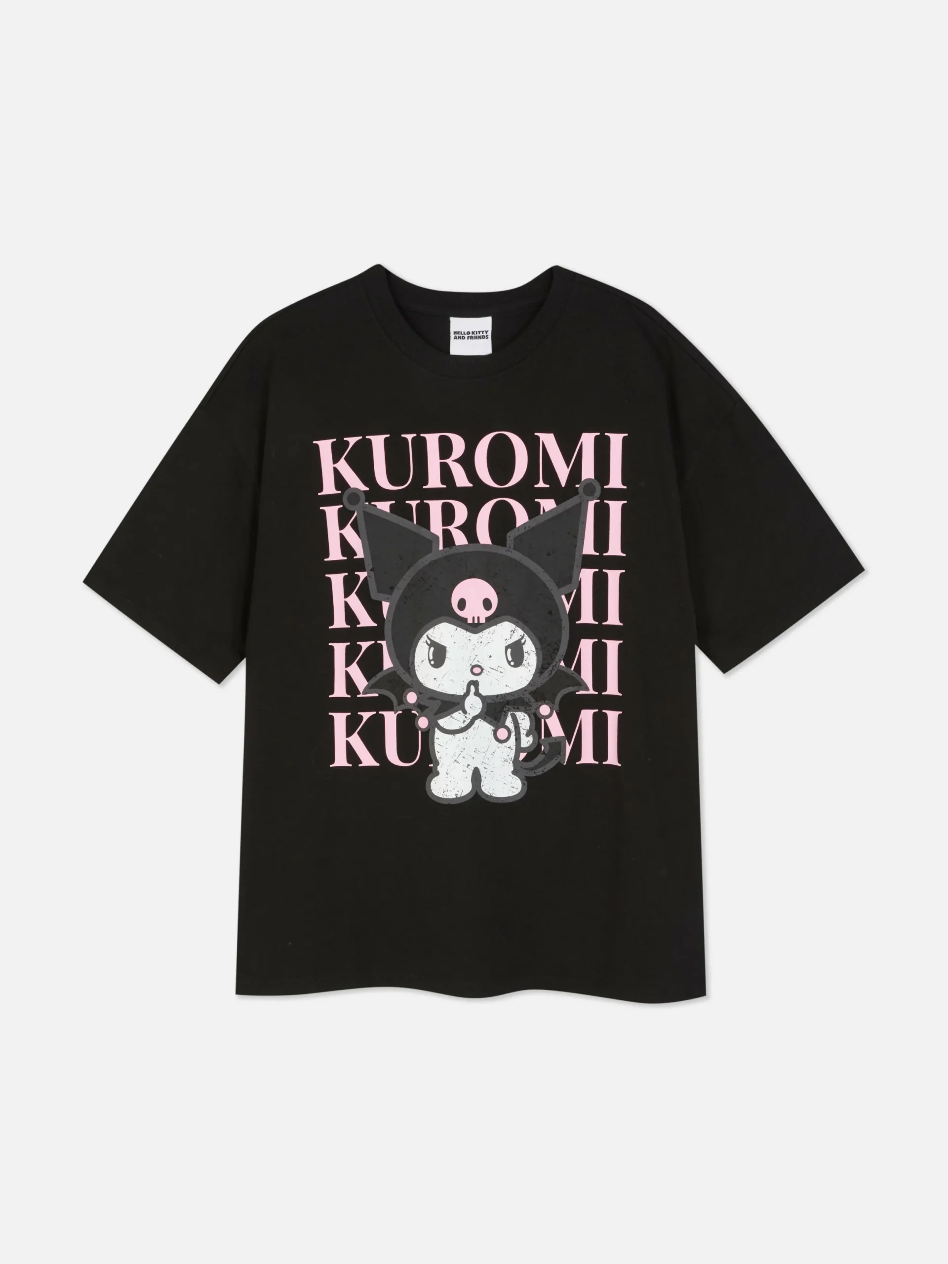 Tops Und T-Shirts|Primark „Hello Kitty Kuromi“ T-Shirt Im Oversized-Look Schwarz