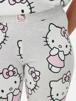 Schlafanzughosen|Primark „Hello Kitty“ Schlafanzug-Leggings Grau meliert
