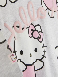 Schlafanzugoberteile|Primark „Hello Kitty“ Schlafanzugtop Grau meliert