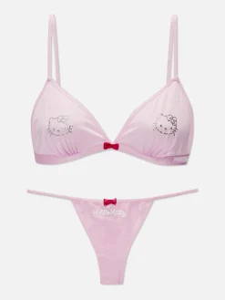 Dessous-Sets|Primark „Hello Kitty“ Set Aus Strass-BH Und Tanga Rosa