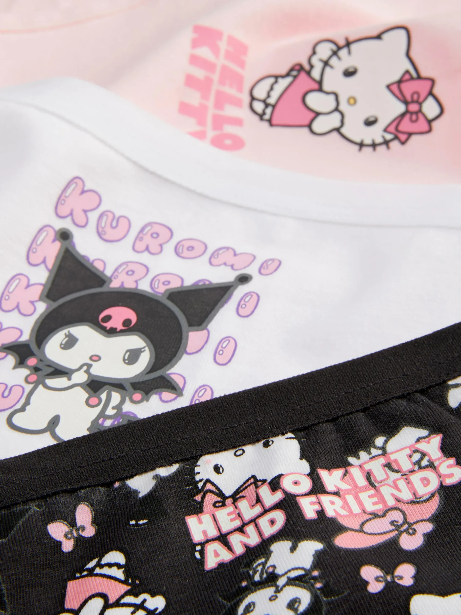 Slips|Primark „Hello Kitty“ Slips Mit Hohem Beinausschnitt, 3er-Pack Rosa