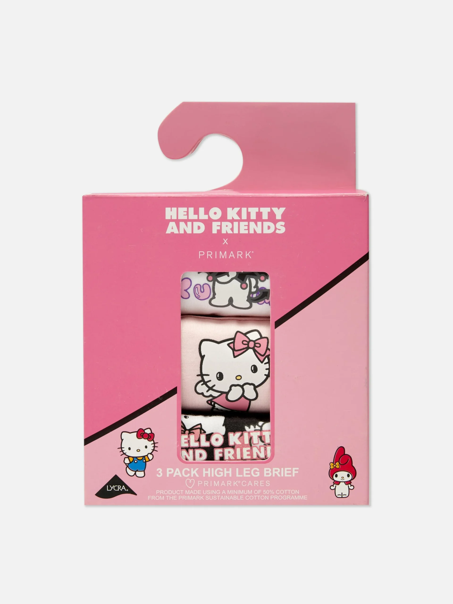 Slips|Primark „Hello Kitty“ Slips Mit Hohem Beinausschnitt, 3er-Pack Rosa