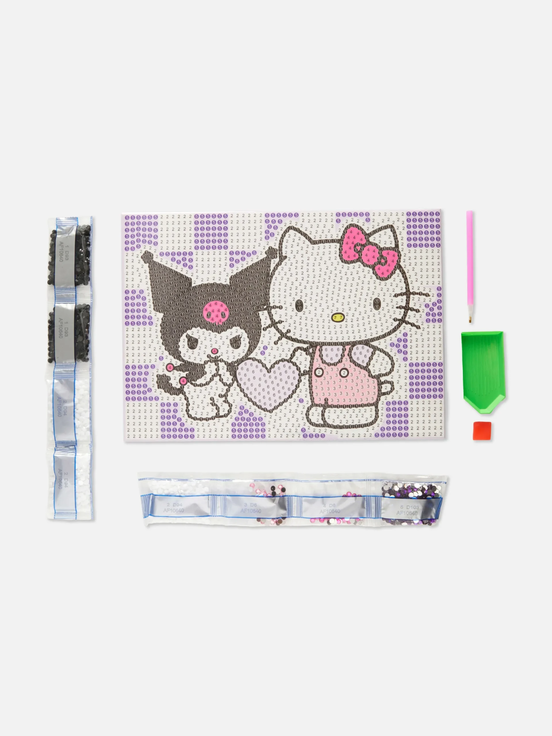 Basteln Und Handarbeiten|Primark „Hello Kitty Und Kuromi“ Kunststein-Bastelset Rot