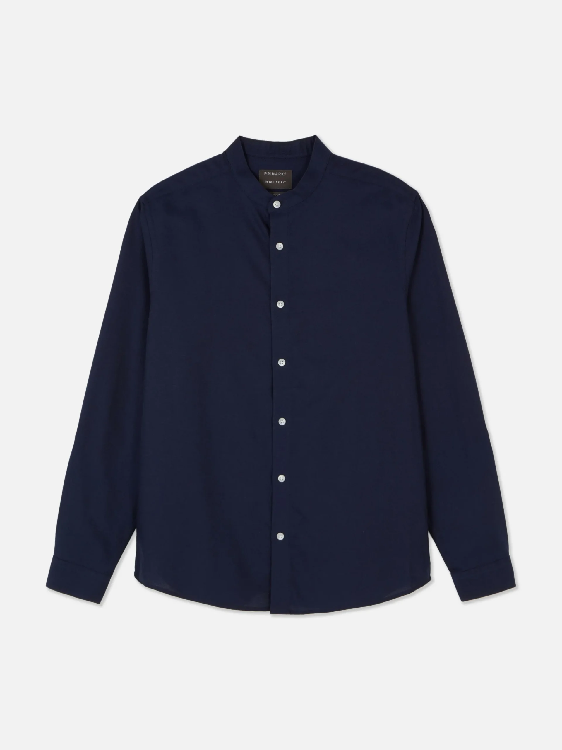 Hemden|Primark Hemd Mit Hochgerollten Ärmeln Und Knopfleiste Marineblau