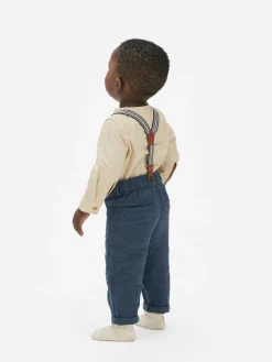 Sets Und Outfits|Primark Hemd Mit Knopfleiste Und Hose Mit Hosenträgern Steinfarben