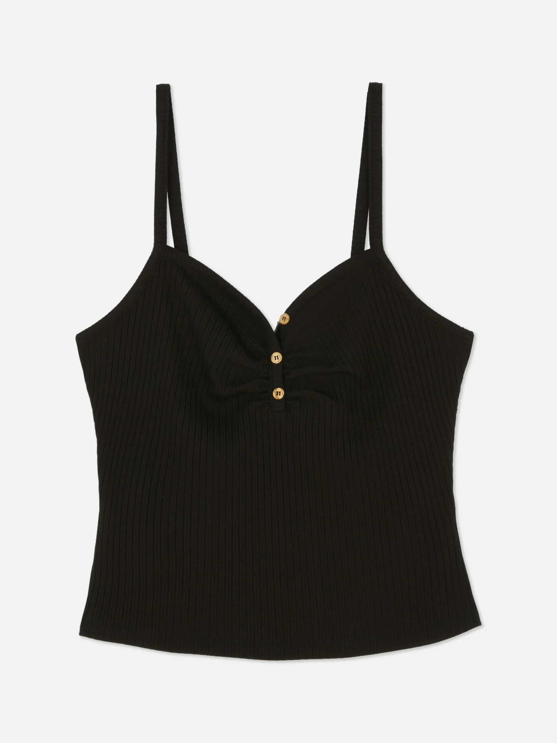 Tops Und T-Shirts|Primark Henley-Camisole Schwarz