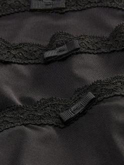 Slips|Primark Hüftslips Aus Mikrofaser Mit Spitzenbesatz, 3er-Pack Schwarz