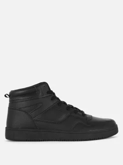 Sneakers|Primark High-Top-Sneaker In Blockfarben Schwarz