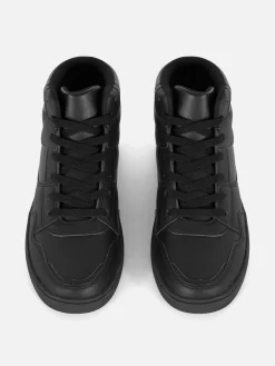Sneakers|Primark High-Top-Sneaker In Blockfarben Schwarz