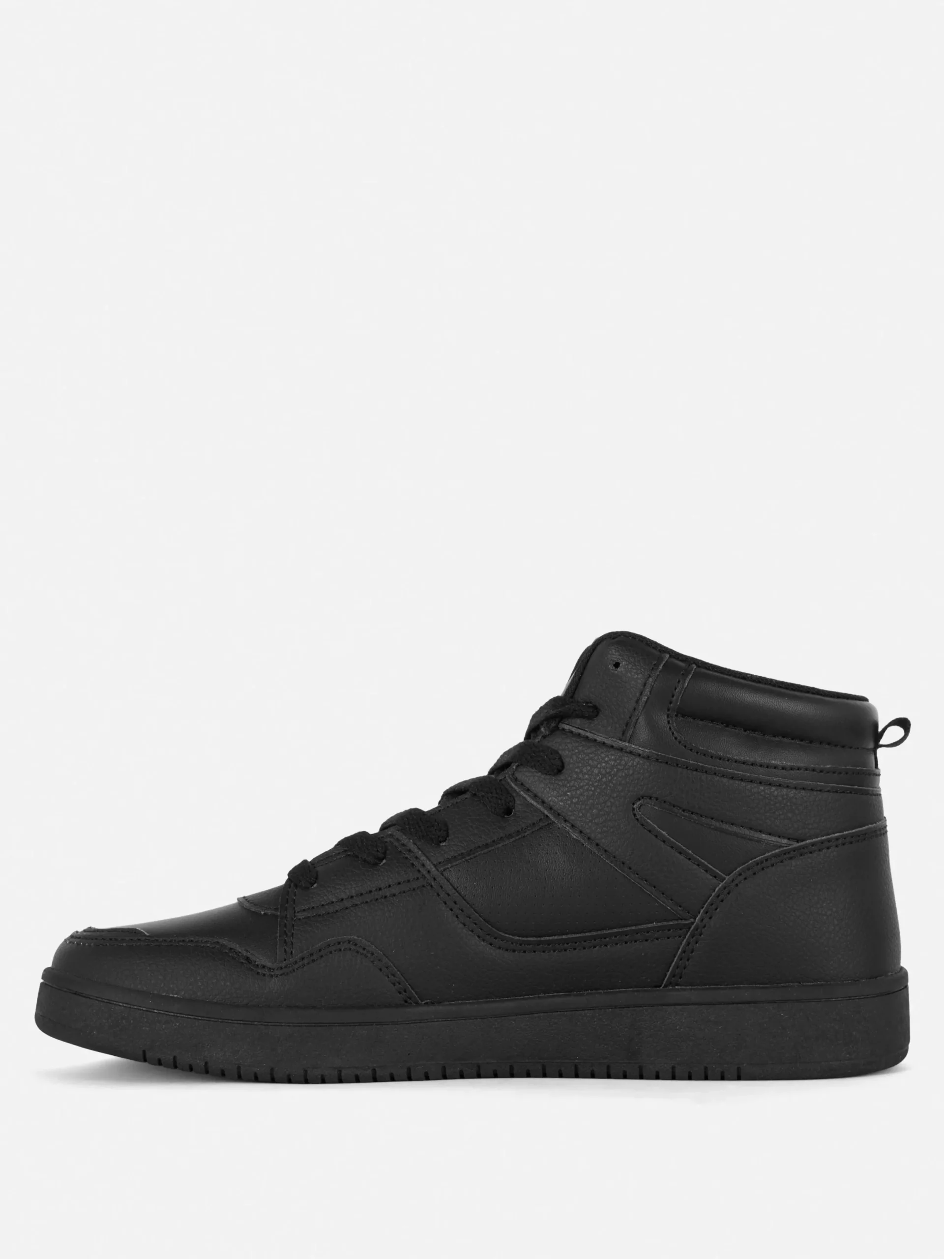 Sneakers|Primark High-Top-Sneaker In Blockfarben Schwarz