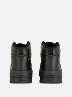 Sneakers|Primark High-Top-Sneakers Mit Klobiger Sohle Schwarz