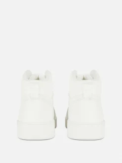 Sneakers|Primark High-Top-Sneakers Mit Klobiger Sohle Weiß