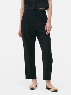 Hosen Und Leggings|Primark High-Waist-Hose Mit Zierstichen Schwarz