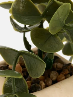Kunstpflanzen Und -Blumen|Primark Hängende Künstliche Sukkulente In Geometrischem Topf Steinfarben