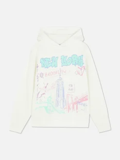 Hoodies Und Sweatshirts|Primark Hoodie Mit Grafik Ecrufarben