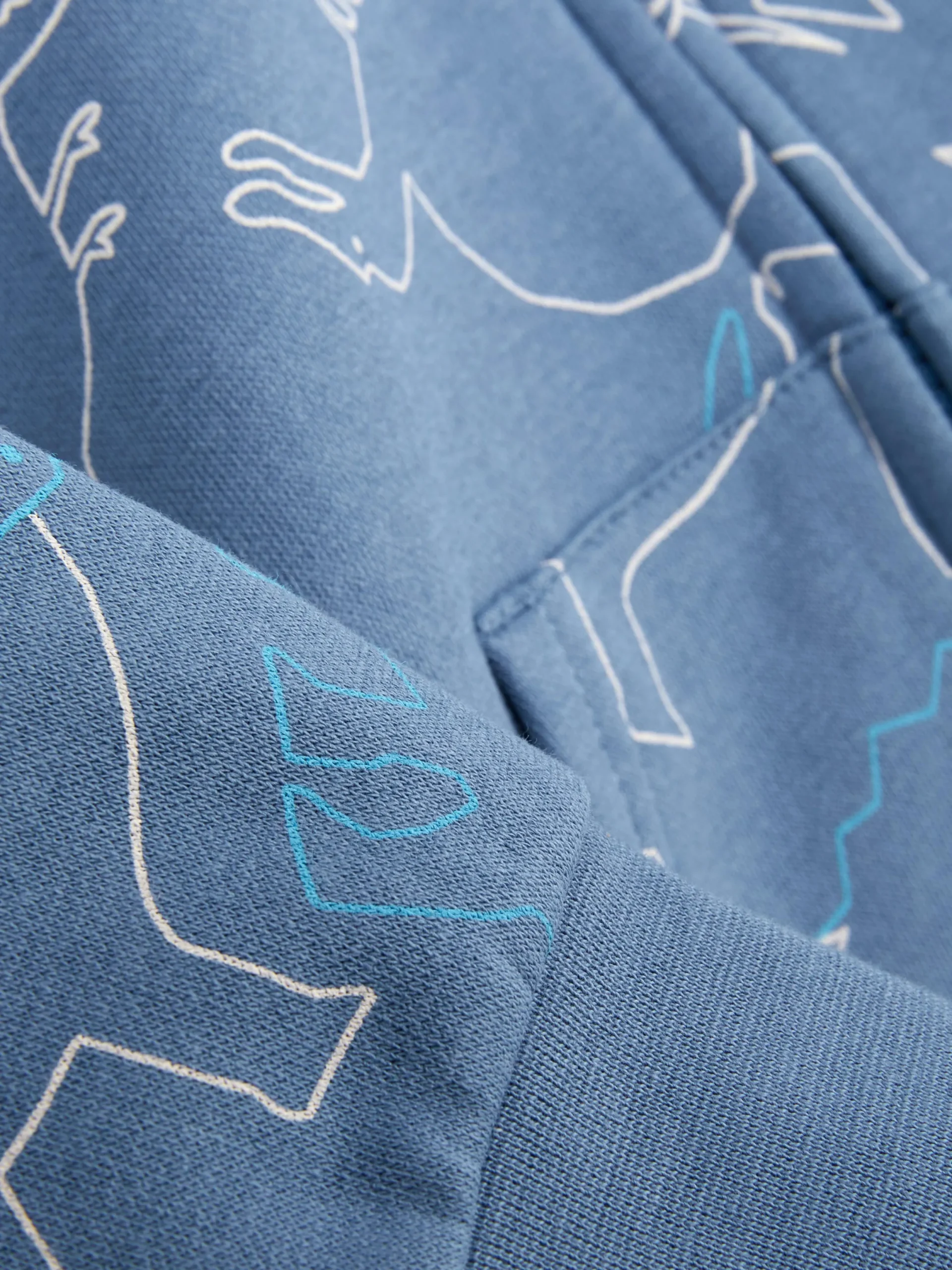 Hoodies Und Sweatshirts|Primark Hoodie Mit Grafik Und Reißverschluss Zum Kombinieren Blau