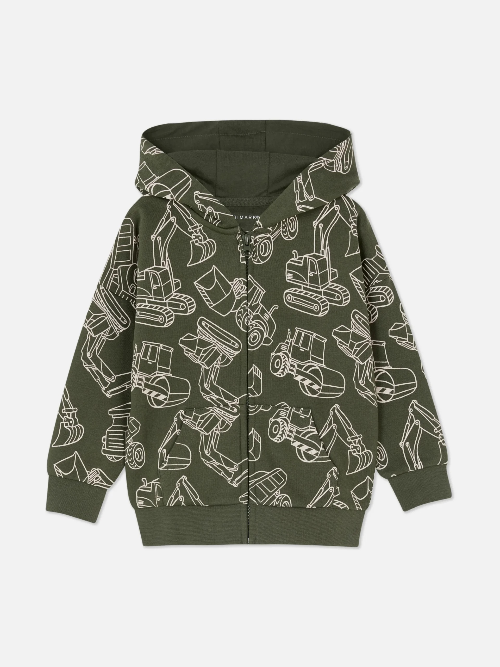 Hoodies Und Sweatshirts|Primark Hoodie Mit Grafik Und Reißverschluss Zum Kombinieren Khakifarben