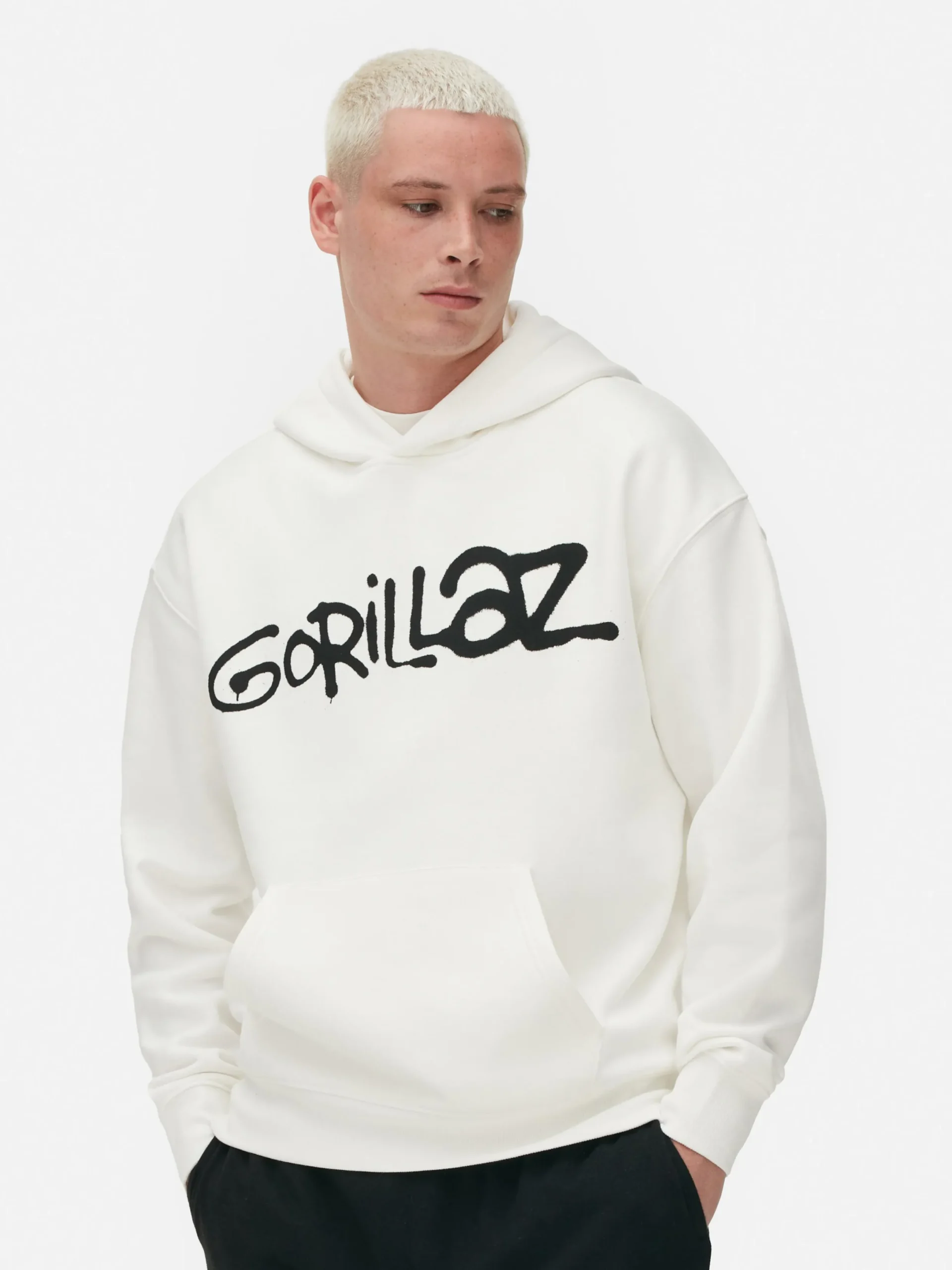 Grafik-T-Shirts Und -Sweatshirts|Hoodies Und Sweatshirts|Primark Hoodie Mit Tarnmuster Und „Gorillaz“ Grafik Ecrufarben