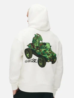 Grafik-T-Shirts Und -Sweatshirts|Hoodies Und Sweatshirts|Primark Hoodie Mit Tarnmuster Und „Gorillaz“ Grafik Ecrufarben