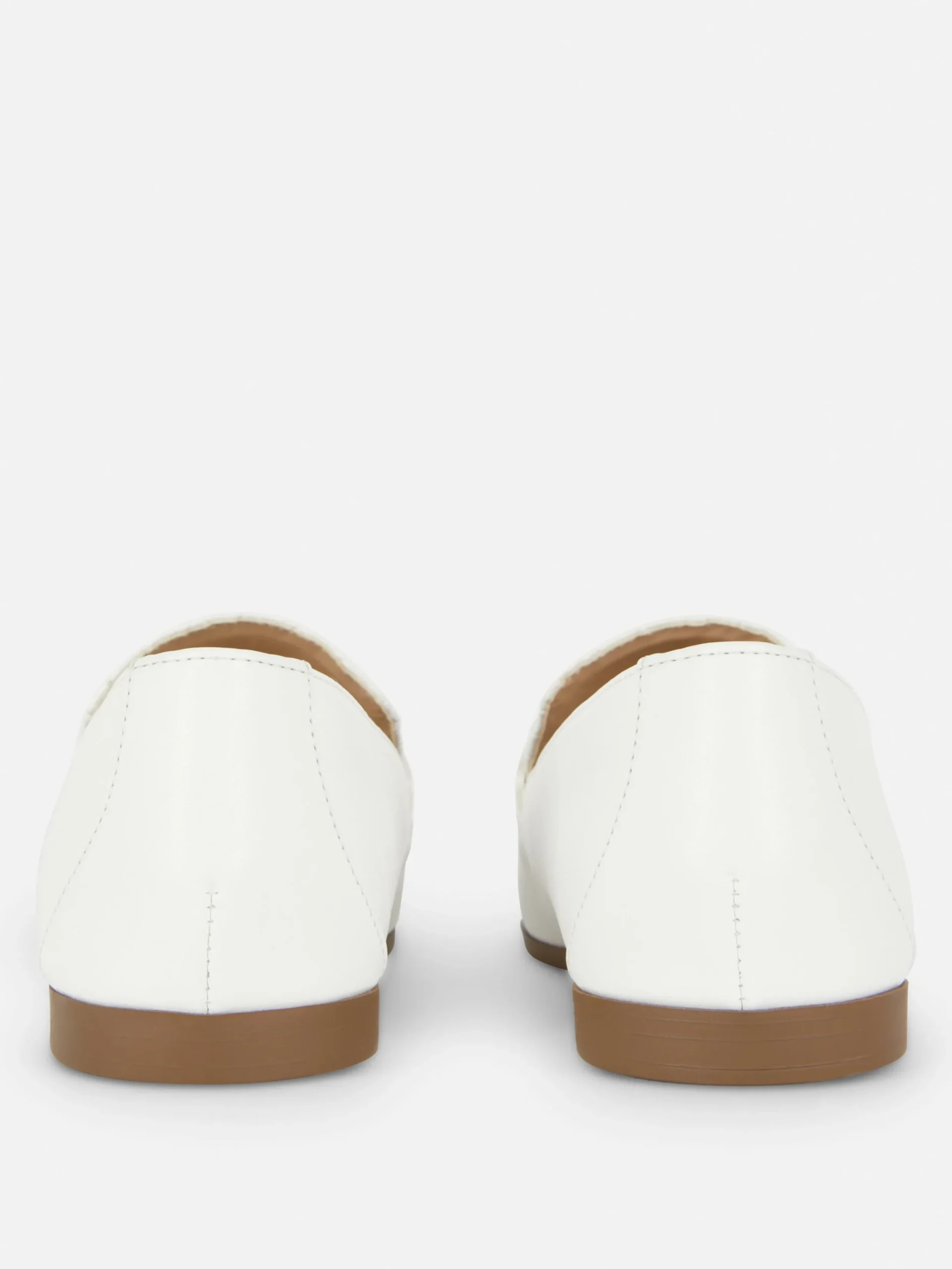 Flache Schuhe|Primark Horsebit-Loafer Aus Kunstleder Weiß