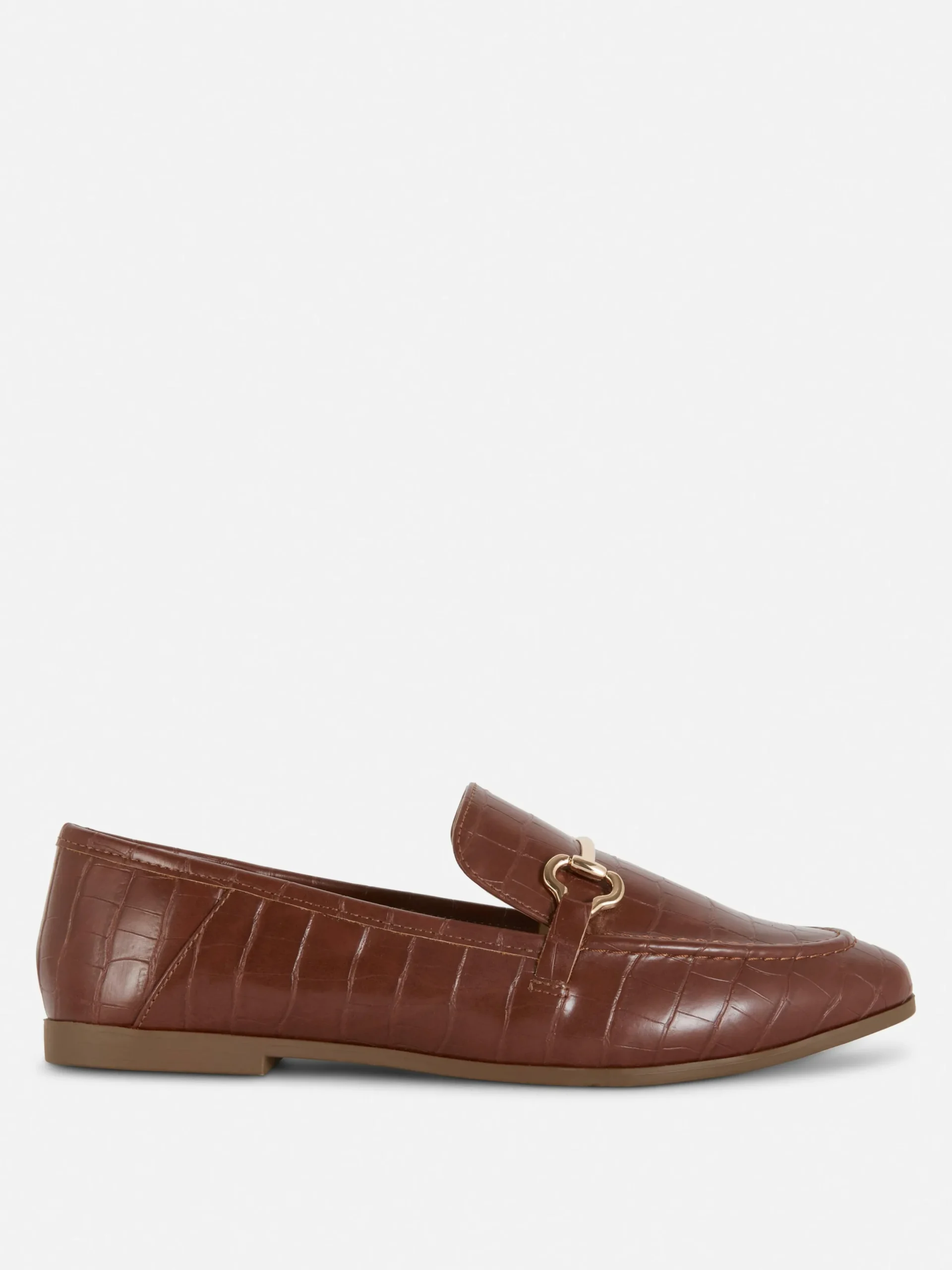Flache Schuhe|Primark Horsebit-Loafer Aus Kunstleder Braun