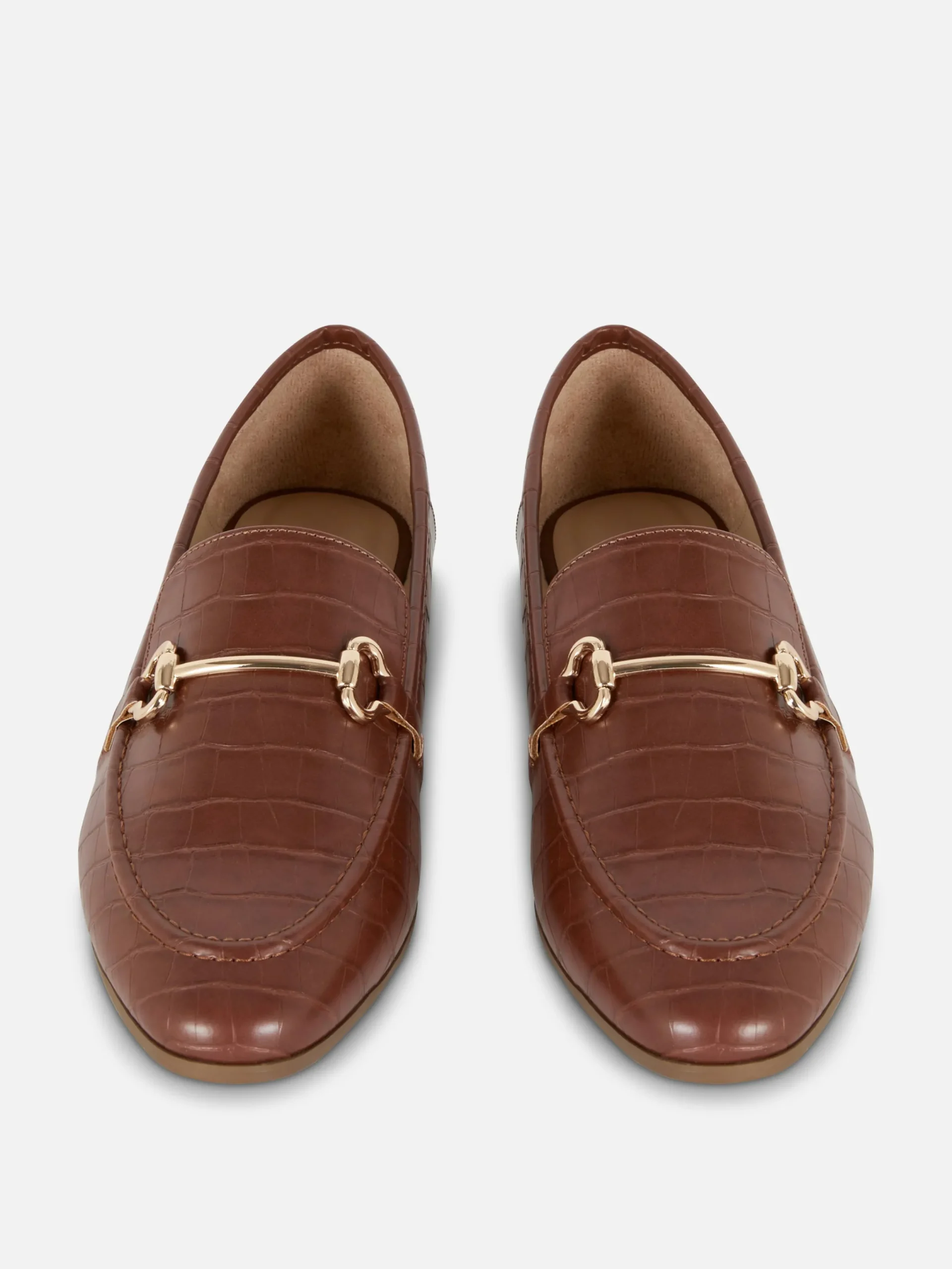 Flache Schuhe|Primark Horsebit-Loafer Aus Kunstleder Braun