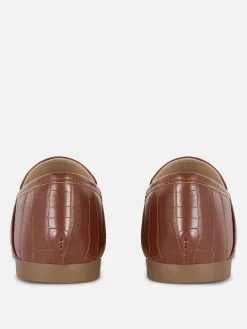 Flache Schuhe|Primark Horsebit-Loafer Aus Kunstleder Braun