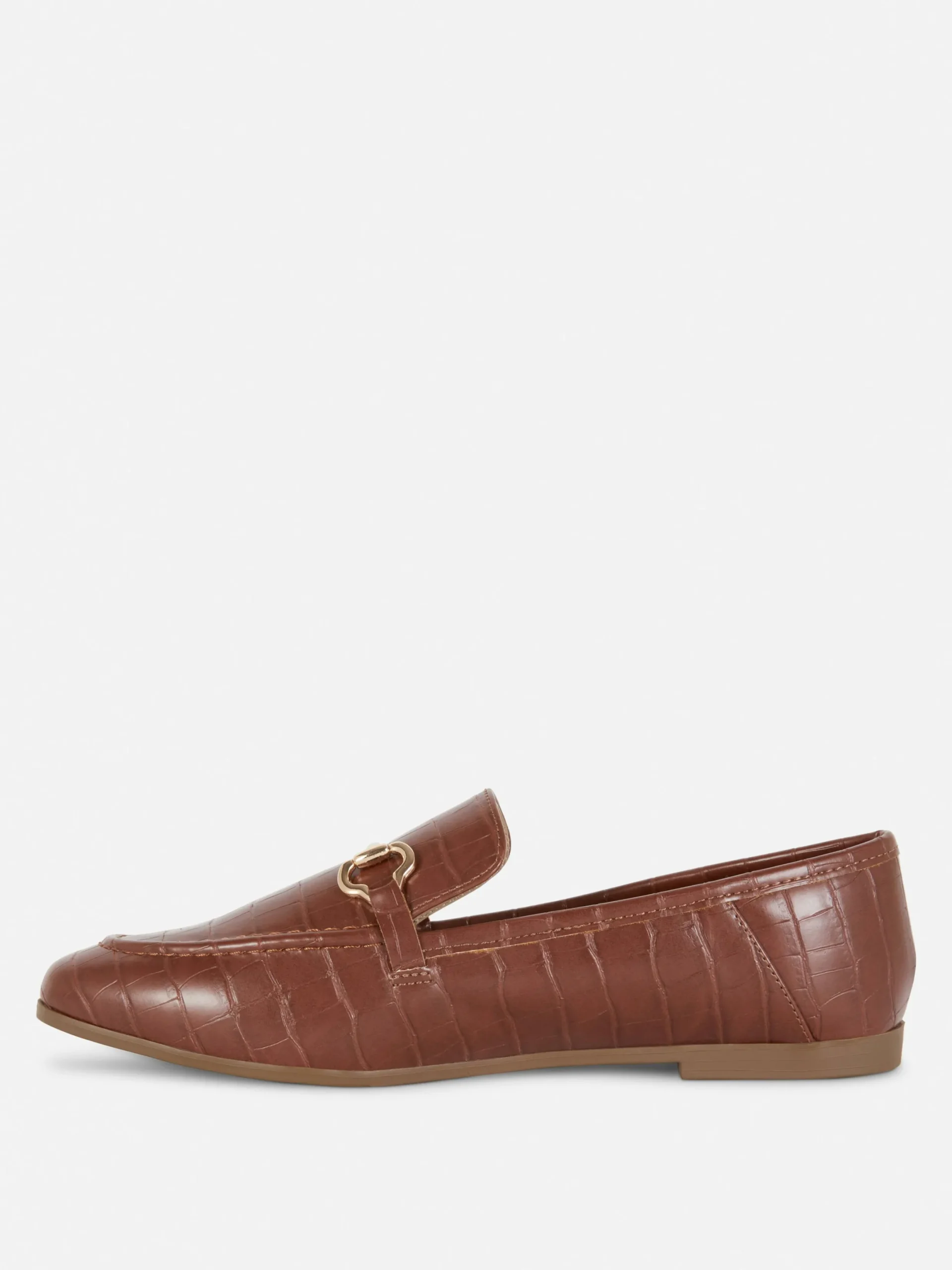 Flache Schuhe|Primark Horsebit-Loafer Aus Kunstleder Braun