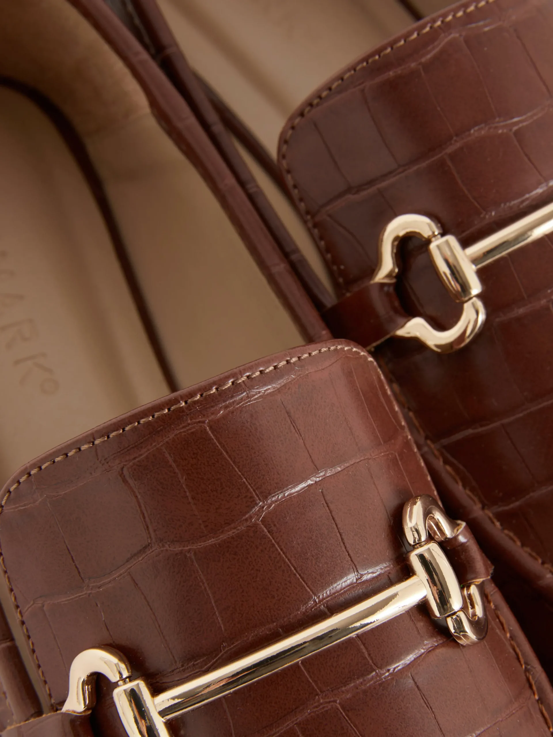 Flache Schuhe|Primark Horsebit-Loafer Aus Kunstleder Braun