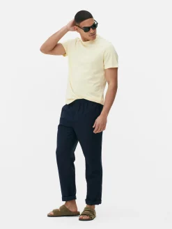 Hosen|Primark Hose Aus Leinengemisch Marineblau