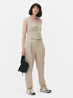 Hosen Und Leggings|Primark Hose Mit Gummibund Für Damen Steinfarben